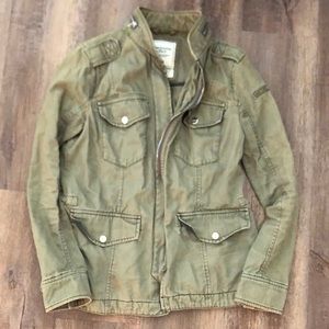 Utility jacket from A&F, worn with wear and tear pictured.